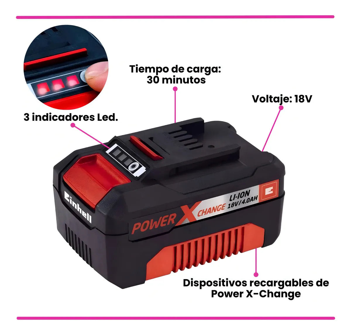 Batería Recargable Einhell 18v 4ah