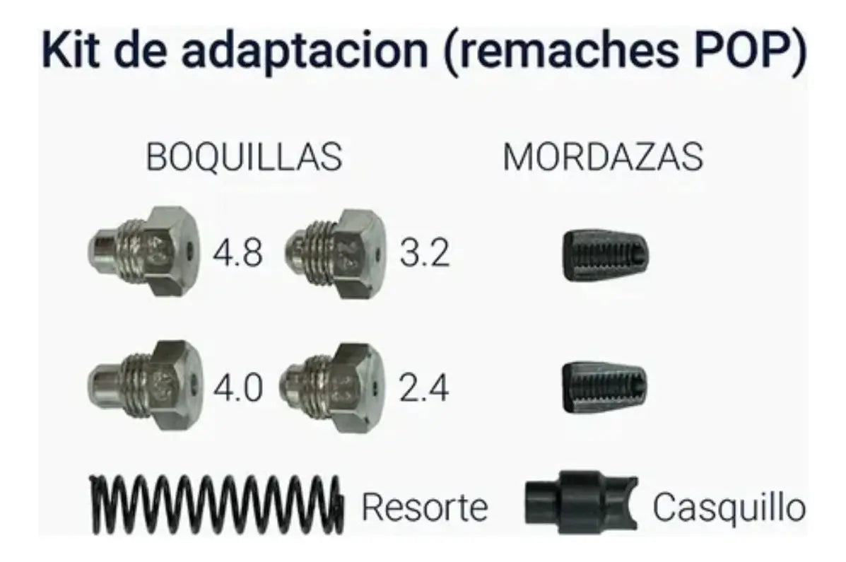 Remachadora Dual En Kit (pop Y Roscados) Bremen 8185 Cantidad De Boquillas 4