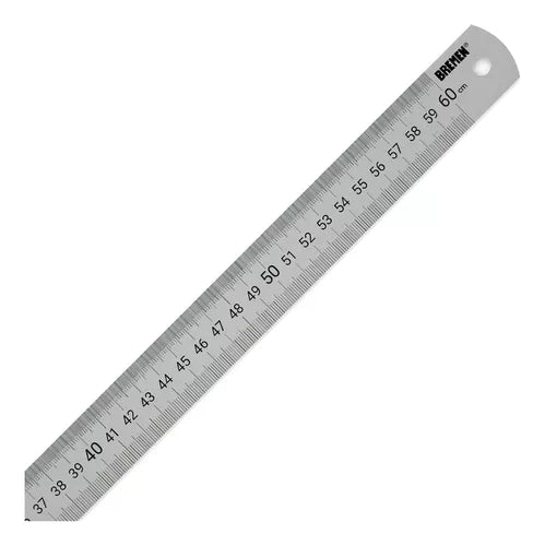Regla metálica 60cm acero inoxidable Bremen