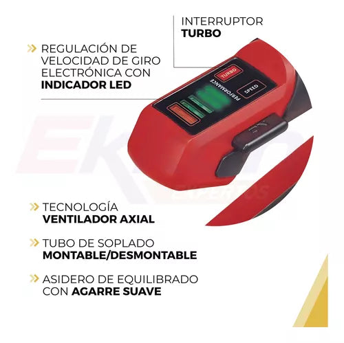 Sopladora de hojas inalámbrica 18V sin carbones GP-L 18/200 Einhell