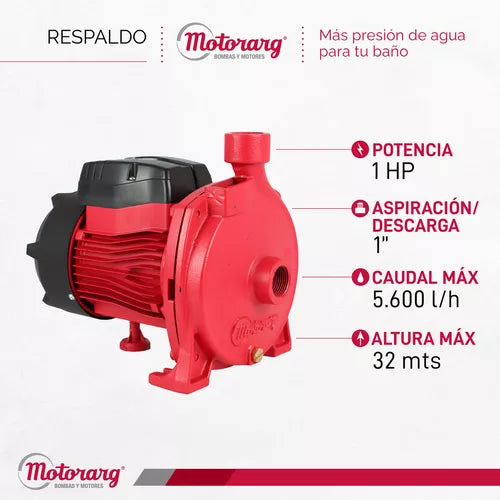 Bomba agua centrífuga BC 100 100 1 HP Motorarg