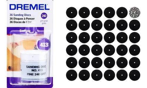 Discos de lija 36 unidades para minitorno DR413 Dremel