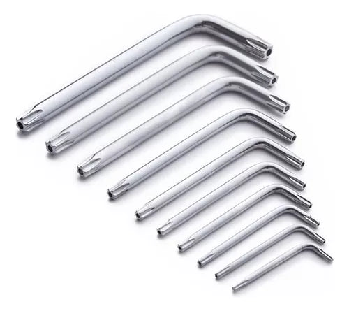 Juego de llaves tamper torx en L cortas 10 piezas 6906 Bremen