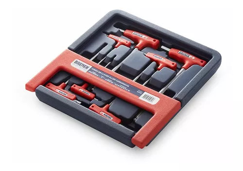 Juego set 7 llaves hexagonales allen mango T largas Bremen