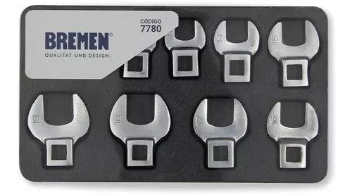 Set llaves pata de cuervo enc 3/8 10 pz Bremen