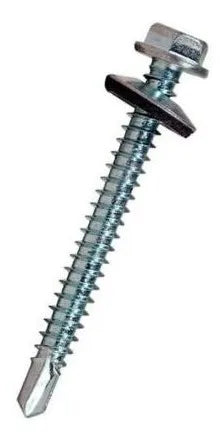 Tornillo autoperforante con arandela cabeza hexagonal punta mecha 14 x 2 1/2" 250 unidades Bremen