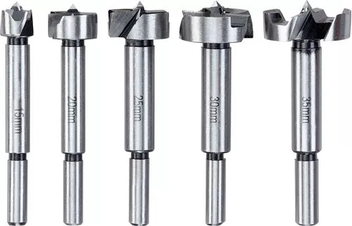 Juego fresas forstner 5 piezas bisagra 15 A 35mm Einhell - Kwb