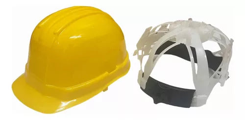 Casco de proteccion con cremallera amarillo polietileno Delta plus