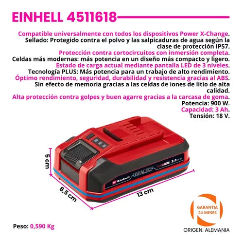 Batería 18v 3,0 AH sealed pxc plus Einhell