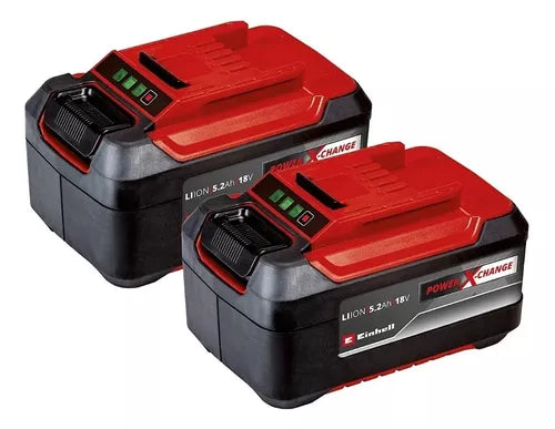 Twin pack 2 baterías 18v X 5,2AH carga rápida Einhell