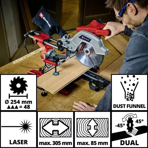 Ingleteadora telescopica electrica Te-sm 10 L Dual Einhell