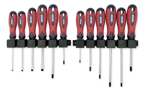 Kit destornillador 12 piezas phillips plano Bremen