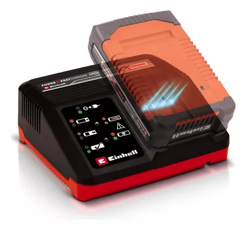 Cargador rápido 4A para baterías power x change 18v Einhell