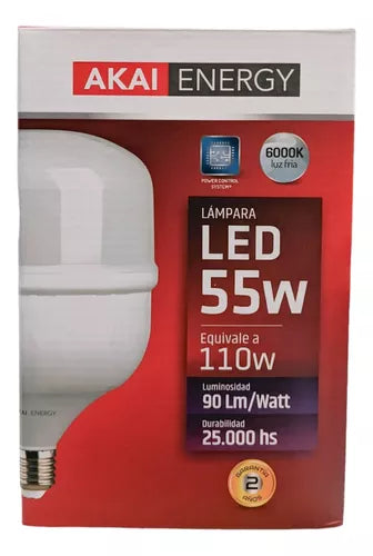 LÁMPARA LED GALPONERA 55W HI-POWER – AKAI ENERGY