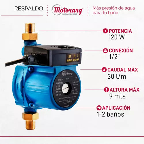 Bomba Presurizadora 120W TIP 1 Motorarg