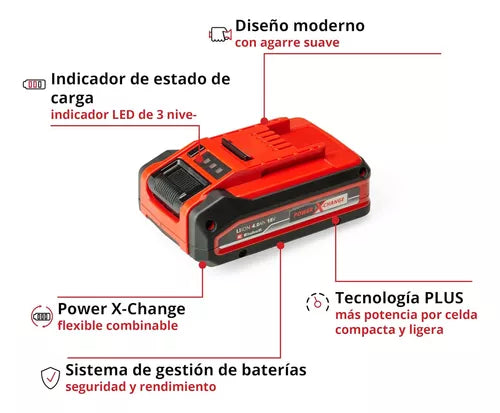 Batería plus 4 amp 18v potencia 900w power x change Einhell