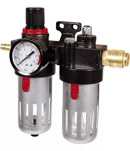 Filtro reductor de presión y lubricador acople 3/8 Einhell