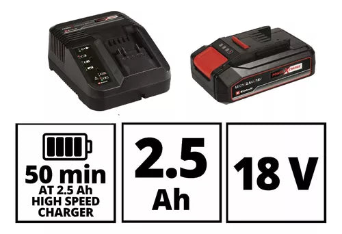 Starter kit power x change cargador y bateria 2,5ah 18v Einhell