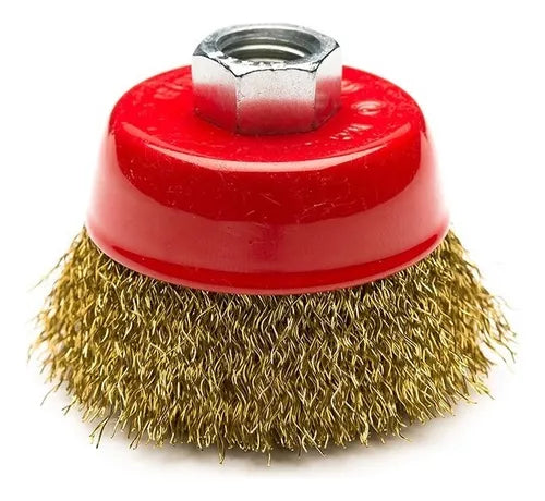 Cepillo copa acero p/ amoladora angular 115 Bremen 65mm rizado Bremen