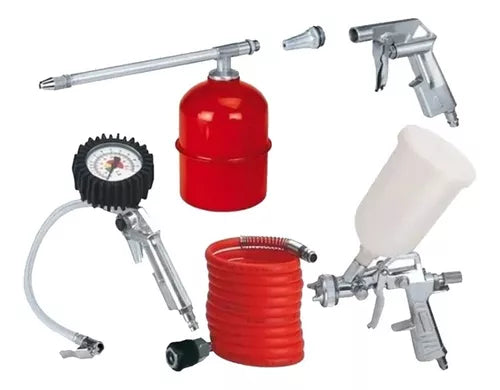 Set 5 piezas accesorios para compresor Einhell