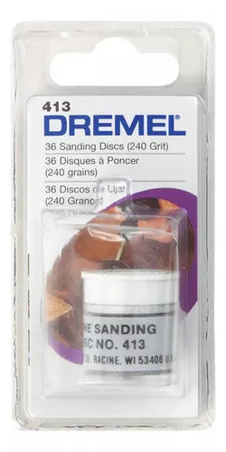 Discos de lija 36 unidades para minitorno DR413 Dremel