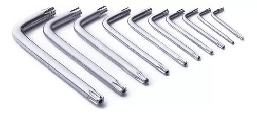 Juego de llaves tamper torx en L cortas 10 piezas 6906 Bremen