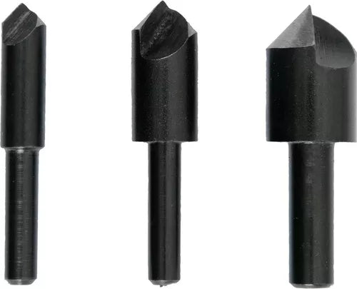 Set juego 3 piezas avellanador carpintero acero 90º alemanas KWB