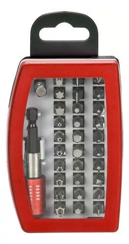 Kit puntas atornillador torx Ph Pl Pz 32 piezas Kwb