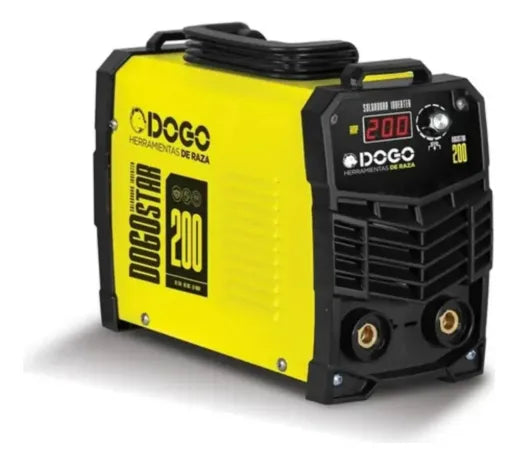 Soldadora Inverter MMA 200A Dogo Digital Portátil Amarillo