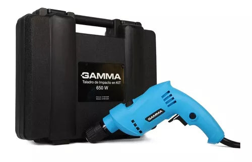 Taladro percutor 650W en kit 10MM Gamma